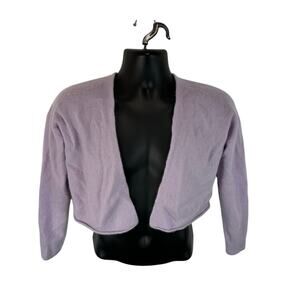 Naked Cashmere Cropped Shrug Cardigan Sweater Lavender Purple Size Small